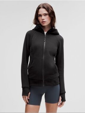 NEW Lululemon Scuba Full Zip Hooded Sweatshirt in Black Size 4